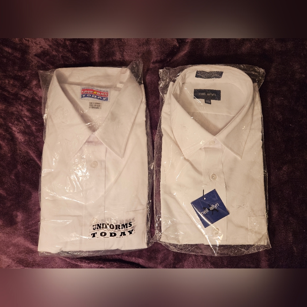 Uniform Dress Shirt Bundle Size 17-17.5-34/35 White Point Collar